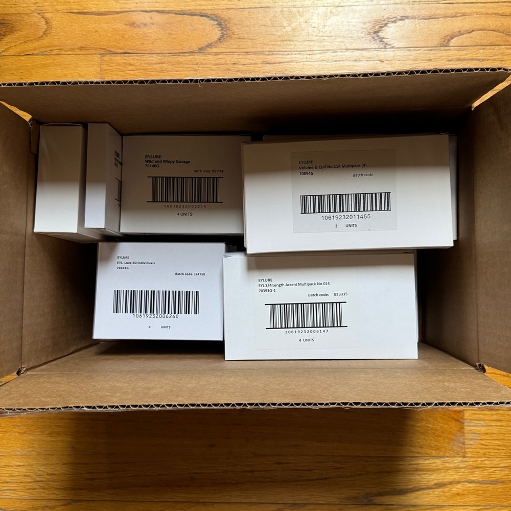 NEW - Eylure False Eye Lash Bundle Box 76 Units